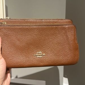 Coach double zip wallet/wristlet